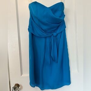 Shoshanna cerulean strapless dress